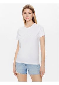 Guess T-Shirt Script W3GI36 I3Z14 Biały Regular Fit. Kolor: biały. Materiał: bawełna