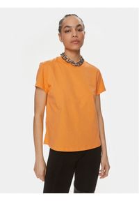 Patrizia Pepe T-Shirt 2M4373/J111-R824 Pomarańczowy Regular Fit. Kolor: pomarańczowy. Materiał: bawełna #1