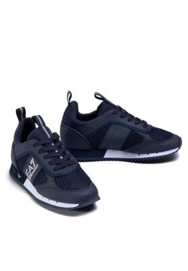 EA7 Emporio Armani Sneakersy X8X027 XK050 D813 Granatowy. Kolor: niebieski. Materiał: materiał