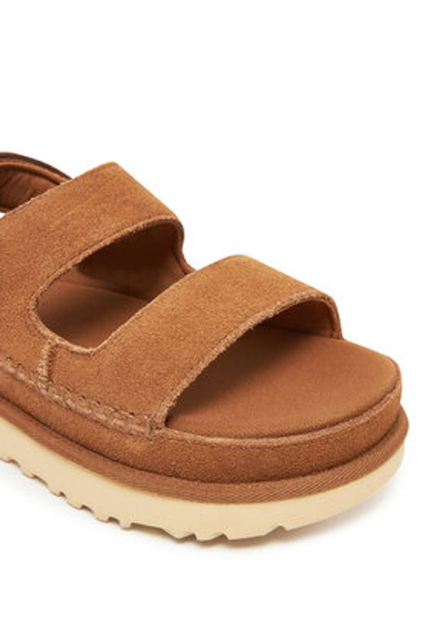 Ugg Sandały W Goldenstar Glide 1167399 Brązowy. Kolor: brązowy. Materiał: zamsz, skóra