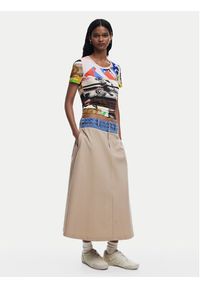 Desigual T-Shirt Collage 25SWTK14 Kolorowy Regular Fit. Materiał: wiskoza. Wzór: kolorowy #2