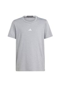 Adidas - Koszulka Training AEROREADY Heather Kids. Kolor: szary. Materiał: materiał