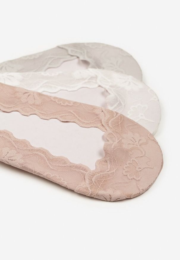 Renee - Wielokolorowe Koronkowe Skarpety Typu Balerinki 3-Pack Tilisea. Kolor: wielokolorowy. Materiał: koronka. Wzór: koronka