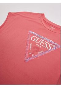 Guess Bluzka Flowers Triangle W3GI39 K68D2 Różowy Oversize. Kolor: różowy. Materiał: wiskoza #6