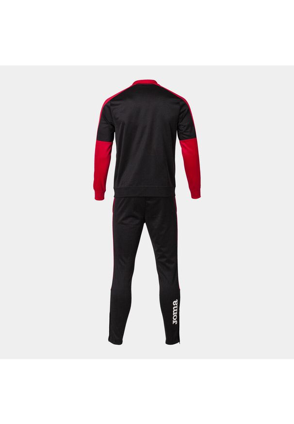 Dres do piłki nożnej męski Joma Eco championship. Kolor: czerwony, wielokolorowy, czarny. Materiał: dresówka. Sport: piłka nożna