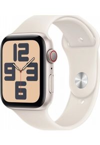 APPLE - Smartwatch Apple Watch SE GPS + Cellular 40mm Starlight Alu Sport M/L Beżowy (MXGK3QF/A). Rodzaj zegarka: smartwatch. Kolor: beżowy. Styl: sportowy