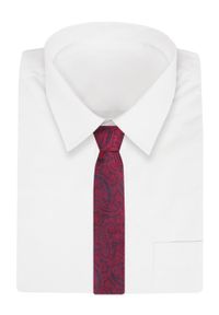 Alties - Krawat - ALTIES - Czerwony w Duży Wzór. Kolor: czerwony. Materiał: tkanina. Styl: elegancki, wizytowy