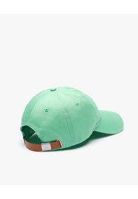 Lacoste - LACOSTE - Jasnozielona czapka z dużym logo. Kolor: zielony. Materiał: bawełna. Wzór: haft, aplikacja. Sezon: lato, wiosna #4