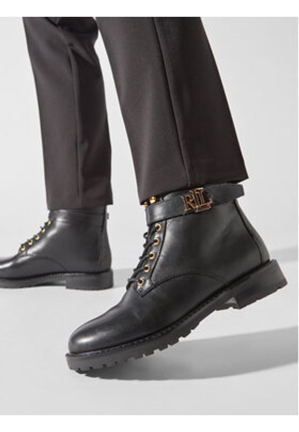 Lauren Ralph Lauren - LAUREN RALPH LAUREN Botki Elridge 802838413001 Czarny. Kolor: czarny. Materiał: skóra