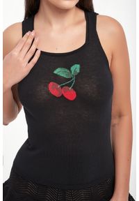 Twinset Milano - Top damski z nadrukiem czereśni TWINSET. Wzór: nadruk #3