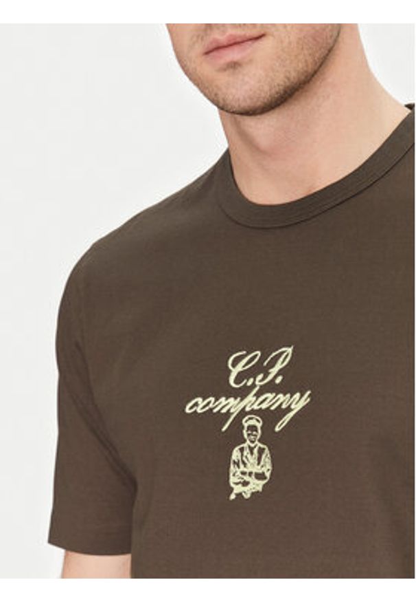 C.P. Company T-Shirt 18CMTS109A110301W Zielony Regular Fit. Kolor: zielony. Materiał: bawełna