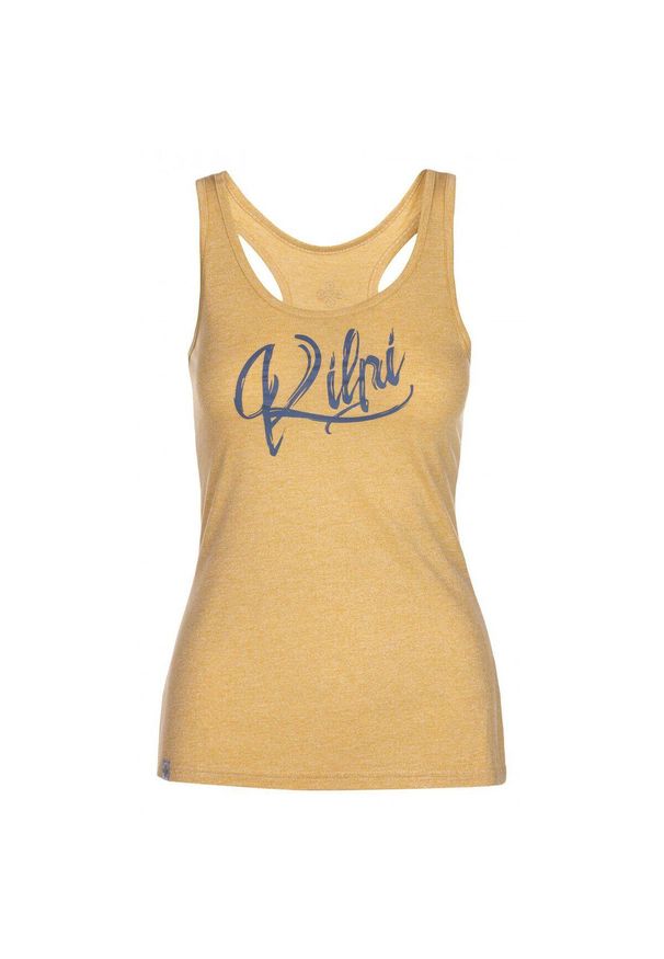 Damska koszulka typu tank top Kilpi Ariana. Kolor: żółty. Długość rękawa: bez rękawów. Sport: turystyka piesza