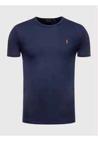 Polo Ralph Lauren T-Shirt 710740727 Granatowy Slim Fit. Typ kołnierza: polo. Kolor: niebieski. Materiał: bawełna