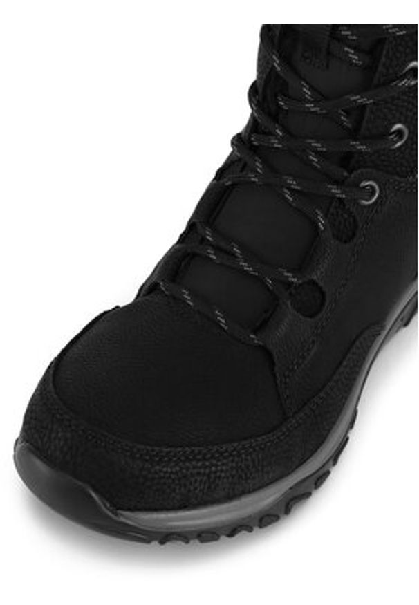 Rieker Trzewiki M9643-01 Czarny. Kolor: czarny. Materiał: materiał