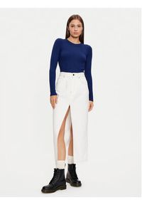 Pieces Sweter Crista 17115047 Granatowy Slim Fit. Kolor: niebieski. Materiał: syntetyk #4