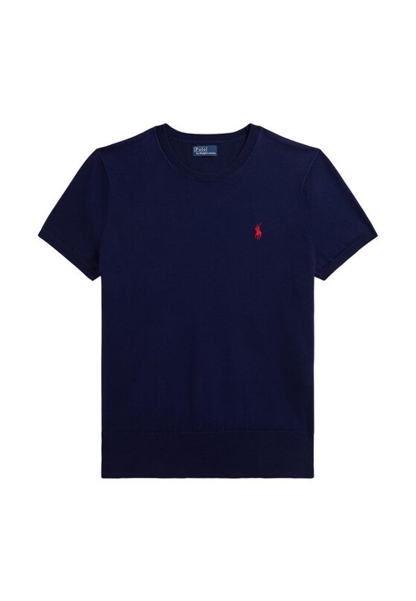 Polo Ralph Lauren T-Shirt 211971872004 Granatowy Slim Fit. Typ kołnierza: polo. Kolor: niebieski. Materiał: bawełna