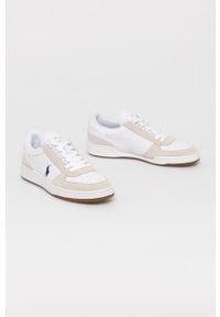 Polo Ralph Lauren buty Polo Crt kolor biały 809834463002. Nosek buta: okrągły. Zapięcie: sznurówki. Kolor: biały. Materiał: guma #2