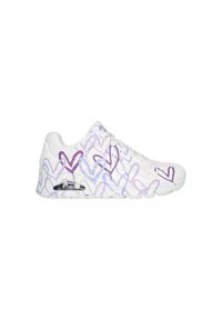 skechers - Buty do chodzenia damskie Skechers Jgoldcrown Uno Lite Spread The Love. Kolor: biały. Materiał: syntetyk, materiał. Szerokość cholewki: normalna. Model: Skechers Sport. Sport: turystyka piesza