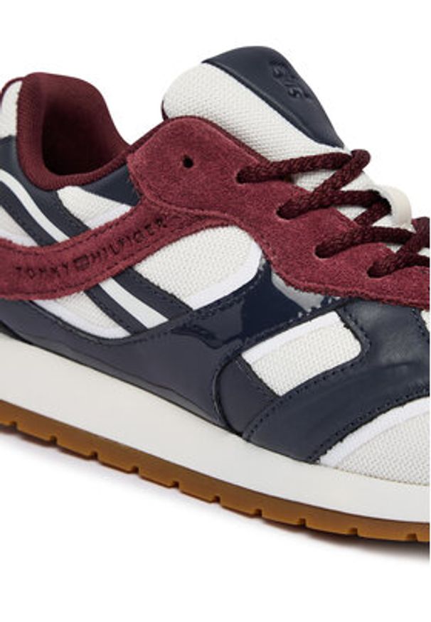 TOMMY HILFIGER - Tommy Hilfiger Sneakersy Th Modern Runner Mix Mat FW0FW09098 Kolorowy. Materiał: skóra. Wzór: kolorowy