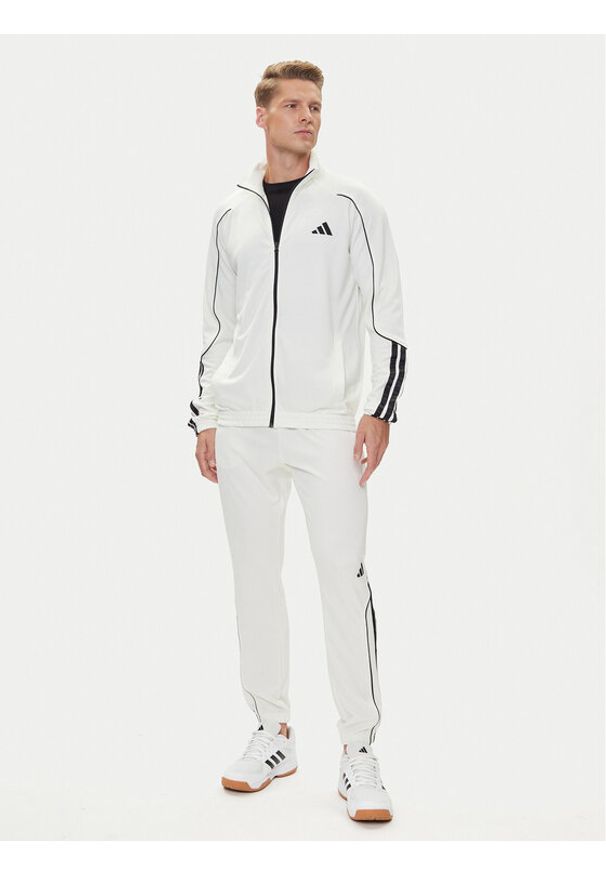 Adidas - adidas Dres 3-Stripes JX5527 Biały Regular Fit. Kolor: biały. Materiał: syntetyk