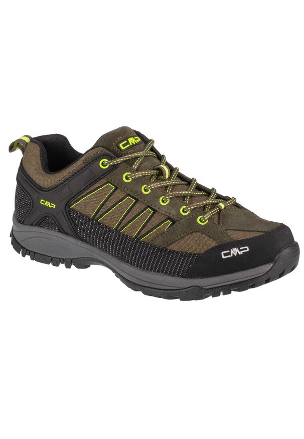 Buty trekkingowe męskie CMP 3Q1115722ER. Zapięcie: sznurówki. Kolor: zielony, wielokolorowy, brązowy. Materiał: guma, skóra, tkanina. Szerokość cholewki: normalna