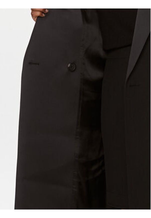 Calvin Klein Płaszcz wełniany K20K205970 Czarny Regular Fit. Kolor: czarny. Materiał: wełna, syntetyk