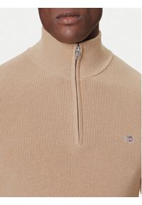 GANT - Gant Sweter 8050265 Beżowy Regular Fit. Kolor: beżowy. Materiał: bawełna #5