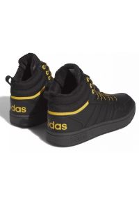 Adidas - Buty adidas Hoops 3.0 Mid Basketball Wtr M IG7928 czarne. Okazja: do domu. Nosek buta: okrągły. Zapięcie: sznurówki. Kolor: czarny. Materiał: futro, syntetyk, skóra, guma, dresówka, materiał. Szerokość cholewki: normalna. Sport: koszykówka