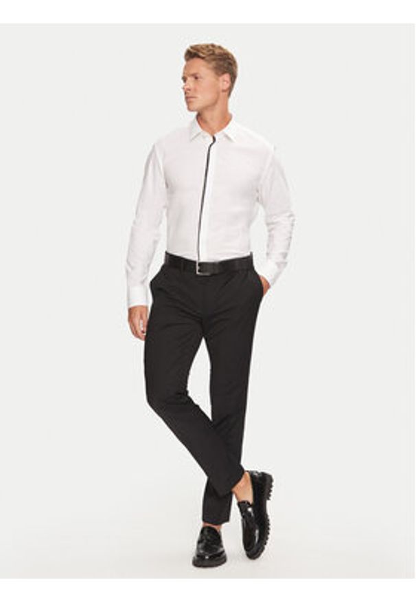 BOSS - Boss Koszula H-Hank Party 50527623 Biały Slim Fit. Kolor: biały. Materiał: bawełna