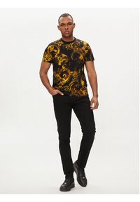 Versace Jeans Couture T-Shirt 76GAH6S0 Czarny Regular Fit. Kolor: czarny. Materiał: bawełna