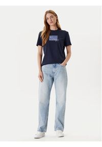 Calvin Klein Jeans T-Shirt LV047C855G Granatowy Regular Fit. Kolor: niebieski. Materiał: bawełna