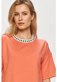 DKNY - Dkny - T-shirt piżamowy YI2422472. Kolor: pomarańczowy. Materiał: dzianina #5