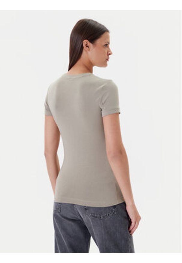 Guess T-Shirt W2YI44 J1314 Khaki Regular Fit. Kolor: brązowy. Materiał: bawełna