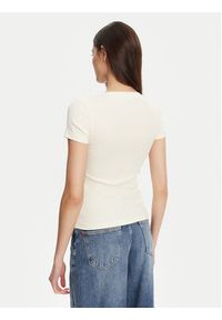 Guess Jeans T-Shirt W5YP37 KA0H1 Écru Slim Fit. Materiał: bawełna #4