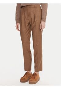 Weekend Max Mara Spodnie materiałowe Caldaia 2525136152 Brązowy Regular Fit. Kolor: brązowy. Materiał: wełna