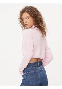 Tommy Jeans Sweter Badge DW0DW16519 Różowy Regular Fit. Kolor: różowy. Materiał: bawełna #4