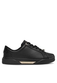 TOMMY HILFIGER - Tommy Hilfiger Sneakersy Golden Hw Court Sneaker FW0FW07702 Czarny. Kolor: czarny. Materiał: skóra #1