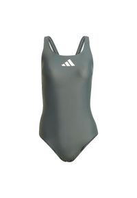 Adidas - 3 Bar Logo Swimsuit. Kolor: biały, zielony, wielokolorowy