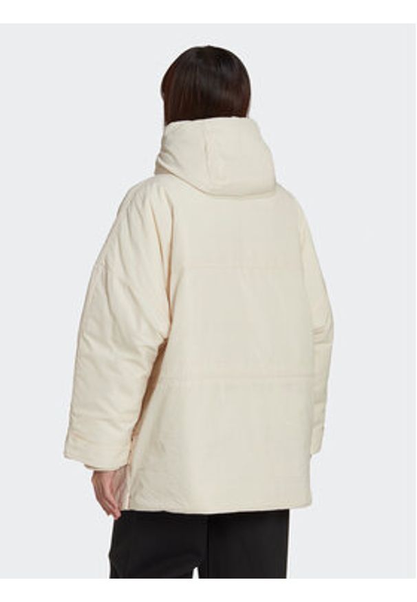 Adidas - adidas Parka HK5249 Écru Relaxed Fit. Materiał: syntetyk