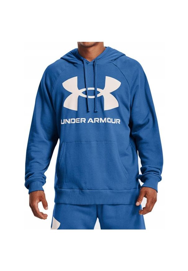 Under Armour - Bluza na co dzień męska UNDER ARMOUR z kapturem. Typ kołnierza: kaptur. Kolor: niebieski. Sport: fitness