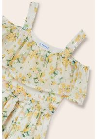 Mayoral sukienka dziecięca kolor biały mini rozkloszowana. Kolor: biały. Typ sukienki: rozkloszowane. Długość: mini #4