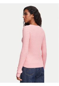 TOMMY HILFIGER - Tommy Hilfiger Sweter WW0WW44987 Różowy jasny Regular Fit. Kolor: różowy. Materiał: bawełna #3
