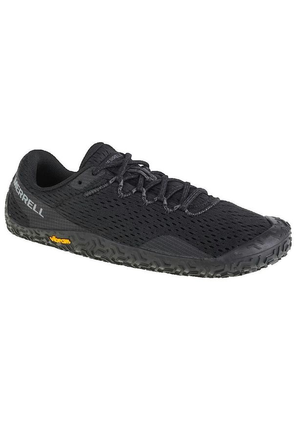 Buty do biegania damskie Merrell Vapor Glove 6. Zapięcie: sznurówki. Kolor: czarny. Materiał: syntetyk, materiał. Szerokość cholewki: normalna. Sport: bieganie