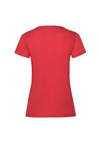 FRUIT OF THE LOOM - Koszulka Damska Valueweight. Kolor: czerwony