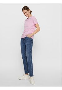 Vero Moda T-Shirt Paula 10243889 Różowy Regular Fit. Kolor: różowy. Materiał: bawełna #4