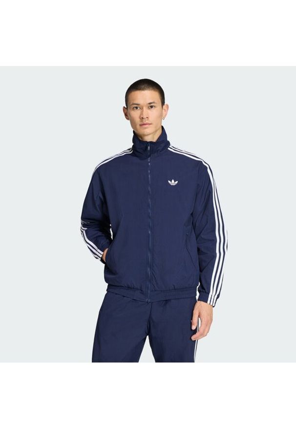 Adidas - adidas Bluza Firebird KE1365 Granatowy Regular Fit. Kolor: niebieski. Materiał: syntetyk