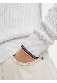 Beverly Hills Polo Club Sweter P-SS26W-M537390 Biały Regular Fit. Typ kołnierza: polo. Kolor: biały. Materiał: bawełna #4