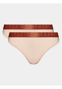 Komplet 2 par fig Emporio Armani Underwear. Kolor: beżowy