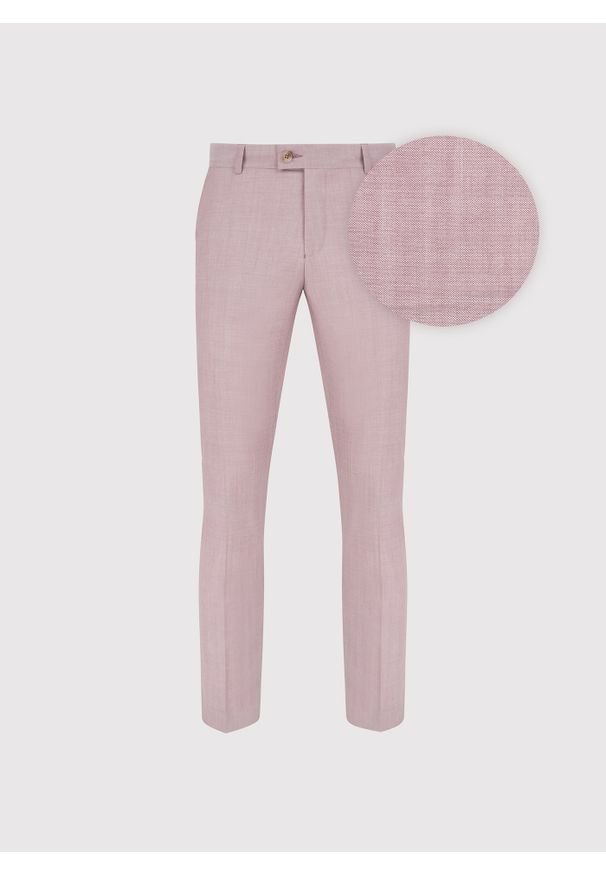 Pako Lorente - PAKO LORENTE - Różowe spodnie ganiturowe wełna. Kolor: różowy. Materiał: wełna