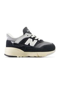 Buty niemowlęce New Balance NW997RHC – czarne. Zapięcie: rzepy. Kolor: czarny. Materiał: materiał, syntetyk. Szerokość cholewki: normalna